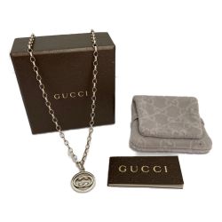 □□ GUCCI グッチ ラウンドダブルGネックレス　シルバー 147749 Bランク