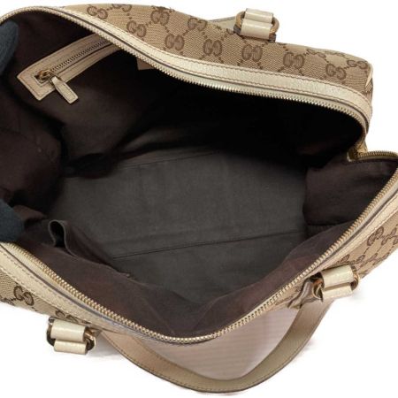  GUCCI グッチ GGキャンバス　ミニボストン　ボストンバッグ　キャンバス×レザー 154180 214397