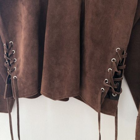  FREEDOM メンズ衣料 シャツ ピッグレザープルオーバーシャツ サイズ40 ブラウン