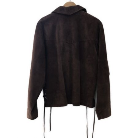  FREEDOM メンズ衣料 シャツ ピッグレザープルオーバーシャツ サイズ40 ブラウン