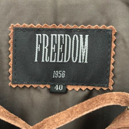  FREEDOM メンズ衣料 シャツ ピッグレザープルオーバーシャツ サイズ40 ブラウン