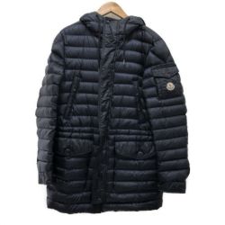 □□ MONCLER モンクレール レディース コート ダウンコート サイズ2 G32-003 ネイビー Bランク