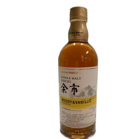 【北海道内限定発送】 YOICHI 余市/ニッカウイスキー シングルモルト余市　ウッディ&バニラ 未開栓