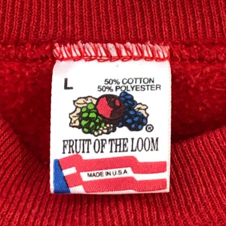  90s FRUIT OF THE LOOM メンズ衣料 スウェット SIZE L レッド
