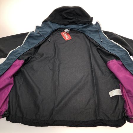  CHUMS チャムス キャンプフィールドフーディ ナイロンジャケット Ｌサイズ CH04-1148 ブラック×パープル