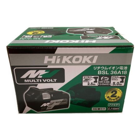  HiKOKI ハイコーキ マルチボルト蓄電池 　リチウムイオン電池 BSL36A18
