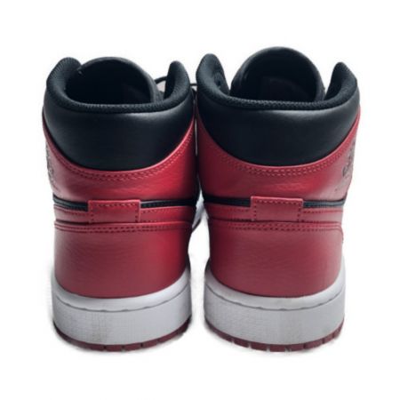  NIKE ナイキ 靴 スニーカー ハイカットスニーカー  Air Jordan 1 Mid ""Bred"" SIZE 27.5cm 554724-074 レッド×ブラック