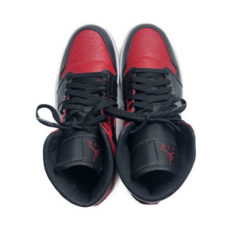  NIKE ナイキ 靴 スニーカー ハイカットスニーカー  Air Jordan 1 Mid ""Bred"" SIZE 27.5cm 554724-074 レッド×ブラック