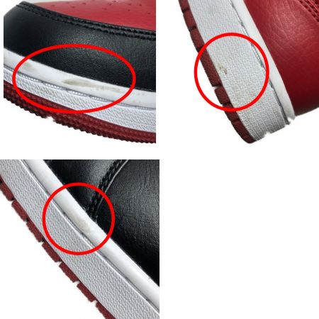  NIKE ナイキ 靴 スニーカー ハイカットスニーカー  Air Jordan 1 Mid ""Bred"" SIZE 27.5cm 554724-074 レッド×ブラック