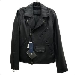 □□ BACK NUMBER(Right-on) メンズ衣料 ジャケット リアルレザーダブルライダースジャケット SIZE M BN-4116006 ブラック Sランク