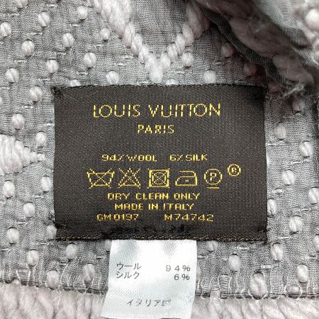  LOUIS VUITTON ルイヴィトン エシャルプ・ロゴマニア　モノグラム グレー