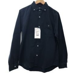 □□ BARNS OUTFITTERS バーンズアウトフィッターズ メンズ衣料 シャツ オックスフォードボタンダウンシャツ size2 BR-4965N ネイビー Sランク