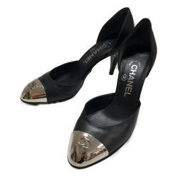 □□ CHANEL シャネル 靴 パンプス  レディースSIZE 23.5cm ブラック Cランク
