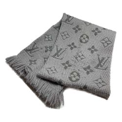 □□ LOUIS VUITTON ルイヴィトン エシャルプ・ロゴマニア　モノグラム M74742 グレー Bランク