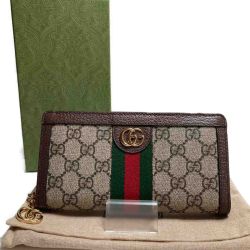 □□ GUCCI グッチ ラウンドジップ 長財布 GGスプリームキャンバス 523154 Bランク