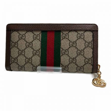  GUCCI グッチ ラウンドジップ 長財布 GGスプリームキャンバス 523154