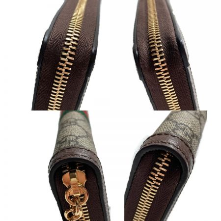  GUCCI グッチ ラウンドジップ 長財布 GGスプリームキャンバス 523154