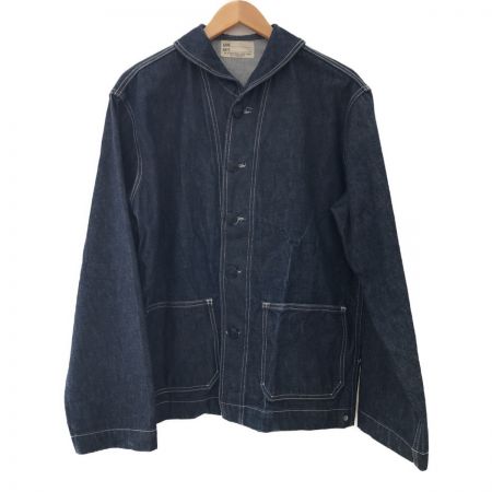 68&BROTHERS. NEW YORK メンズ衣料 ジャケット ショールカラーカバーオール SIZE M インディゴ Bランク