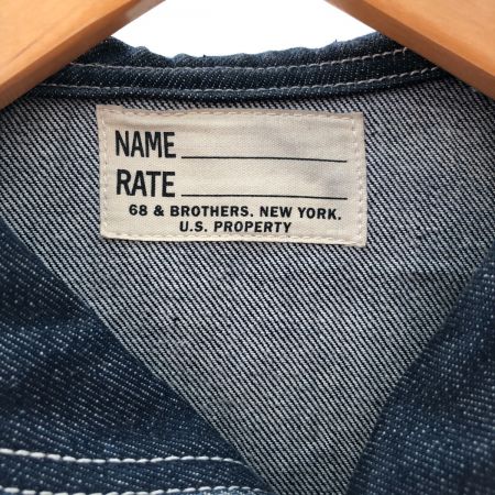  68&BROTHERS. NEW YORK メンズ衣料 ジャケット ショールカラーカバーオール  SIZE M インディゴ