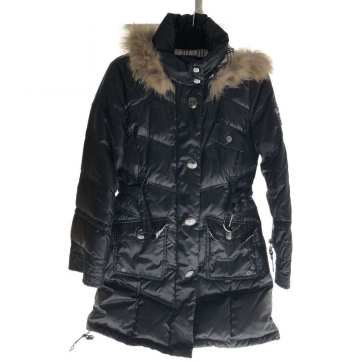 バーバリーBLUE LABELダウン ブラック 美品】バーバリーブルーレーベル