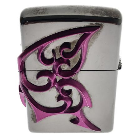   雑貨 ライター ZIPPO 3面蝶メタル BK×PU