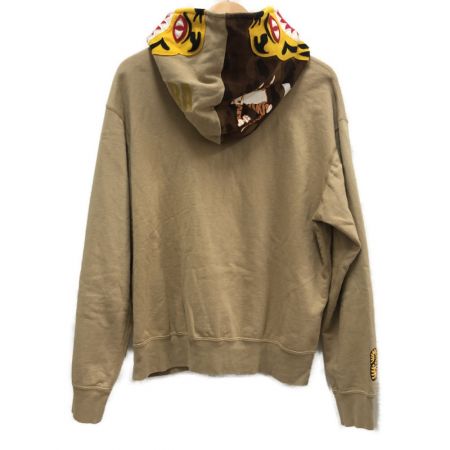  A BATHING APE アベイシングエイプ メンズ衣料 パーカー TIGER FULL ZIP HOODIE  SIZE M ベージュ