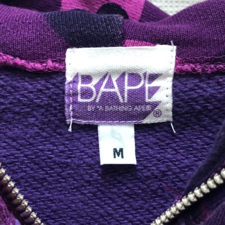  A BATHING APE アベイシングエイプ メンズ衣料 パーカー シャークパーカー  SIZE M パープル
