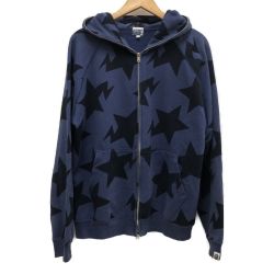 □□ A BATHING APE アベイシングエイプ メンズ衣料 パーカー スターパーカー SIZE M ネイビー Bランク