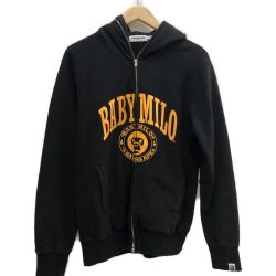 □□ A BATHING APE アベイシングエイプ メンズ パーカー ジップパーカー BABY MILO SIZE M ブラック Bランク