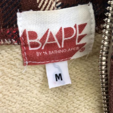 A BATHING APE アベイシングエイプ メンズ パーカー チェックジップパーカー SIZE M  マルチカラー