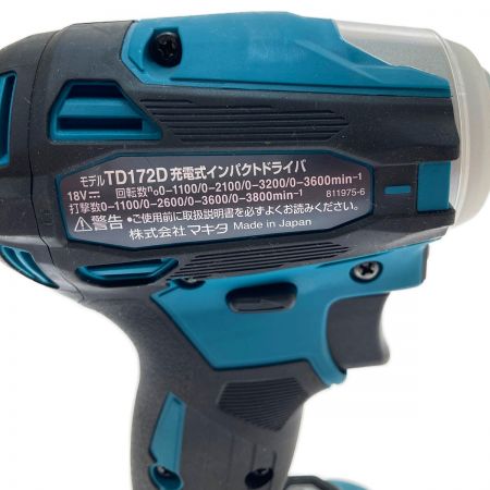  MAKITA マキタ 18V 充電式インパクトドライバ TD172D 充電池1個付き