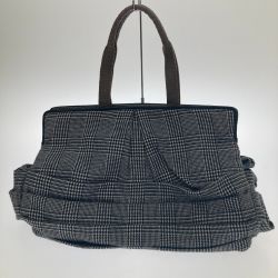 □□ ARISTOLASIA ハンドバッグ ブラック×ホワイト×ブラウン Cランク