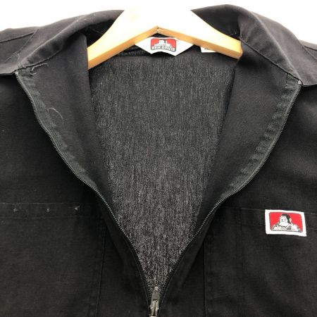  BEN DAVIS ベンデイビス 半袖 ハーフジップワークシャツ Mサイズ ブラック