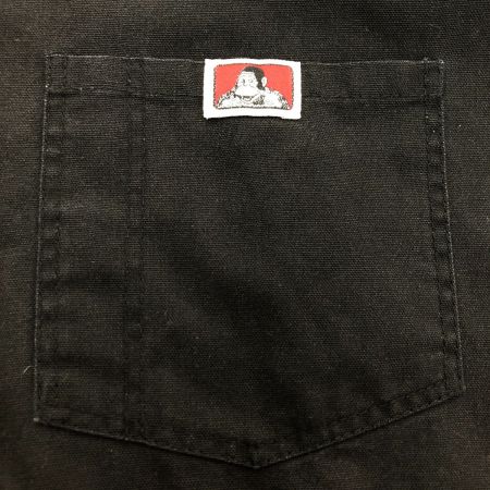  BEN DAVIS ベンデイビス 半袖 ハーフジップワークシャツ Mサイズ ブラック