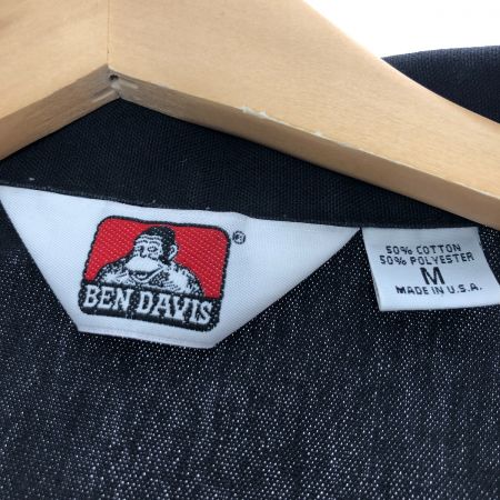  BEN DAVIS ベンデイビス 半袖 ハーフジップワークシャツ Mサイズ ブラック