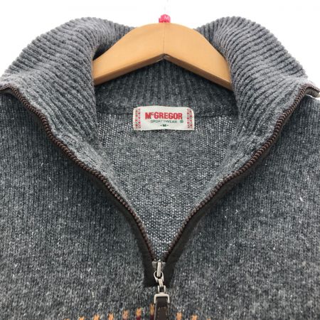  McGREGOR マクレガー ハーフジップセーター ニット Mサイズ MM63-5801 グレー