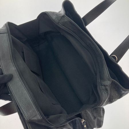   ボストンバッグ　オーストリッチ ブラック