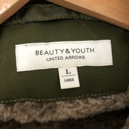 BEAUTY & YOUTH ビューティーアンドユース メンズ衣料 ジャケット カルゼファーMA-1 SIZE L 1225-199-7877  オリーブ Bランク