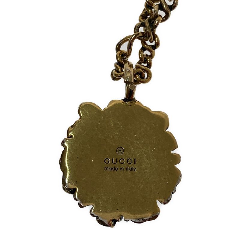 中古】 GUCCI グッチ ライオンヘッド ペンダント付き ネックレス