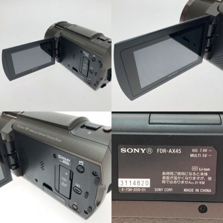  SONY ソニー デジタル4Kビデオカメラレコーダー FDR-AX45 ブロンズブラウン