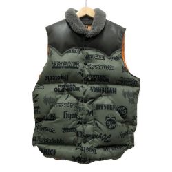 □□ ROCKY MOUNTAIN×HYSTERIC GLAMOUR メンズ ベスト METAL LOGO総柄CHRISTYベスト　SIZE M 02173AV01 オリーブ Bランク