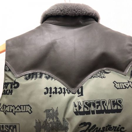 ROCKY MOUNTAIN×HYSTERIC GLAMOUR メンズ ベスト METAL LOGO総柄CHRISTYベスト　SIZE M 02173AV01 オリーブ