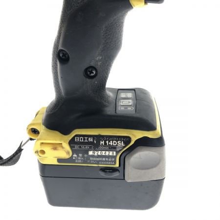  HITACHI 日立 工具 電動工具 インパクトドライバー　充電器・充電池1個・ケース付  14.4v  キズ・ヨゴレ有 WH14DSL イエロー
