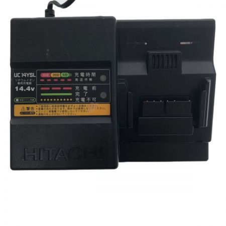  HITACHI 日立 工具 電動工具 インパクトドライバー　充電器・充電池1個・ケース付  14.4v  キズ・ヨゴレ有 WH14DSL イエロー
