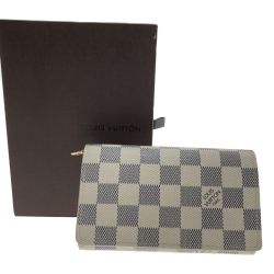 □□ LOUIS VUITTON ルイヴィトン 財布 2つ折り財布 ダミエ・アズール ポルトフォイユ・トレゾール N61744 Bランク