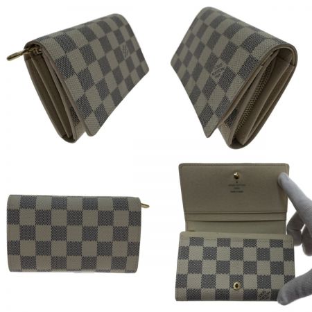  LOUIS VUITTON ルイヴィトン 財布 2つ折り財布 ダミエ・アズール ポルトフォイユ・トレゾール N61744