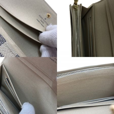  LOUIS VUITTON ルイヴィトン 財布 2つ折り財布 ダミエ・アズール ポルトフォイユ・トレゾール N61744
