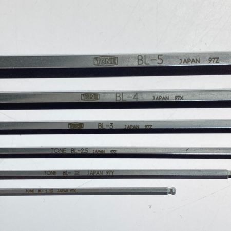  TONE トネ マスターツールロングボールポイントL形レンチ　セット