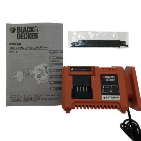  BLACK+DECKER ブラックアンドデッカー 電動工具 レシプロソー  EXR18 レッド