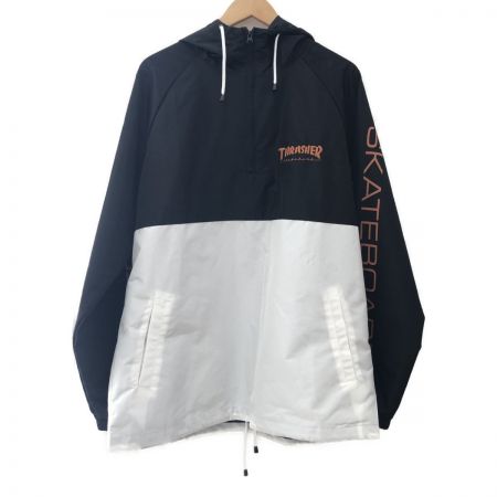 THRASHER スラッシャー メンズ衣料 ジャケット ナイロンアノラックパーカー SIZE XL ブラック×ホワイト Aランク